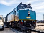 Our lead unit, Via Rail 6414 being fueled at the Saskatoon stop